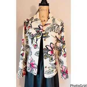Candy Couture Floral Denim Jacket